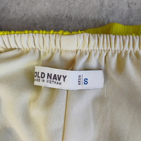 Old Navy Yellow Floral Ruffled Tie Waist Maxi Dress Spring Colorful Size Small - Picture 8 of 14